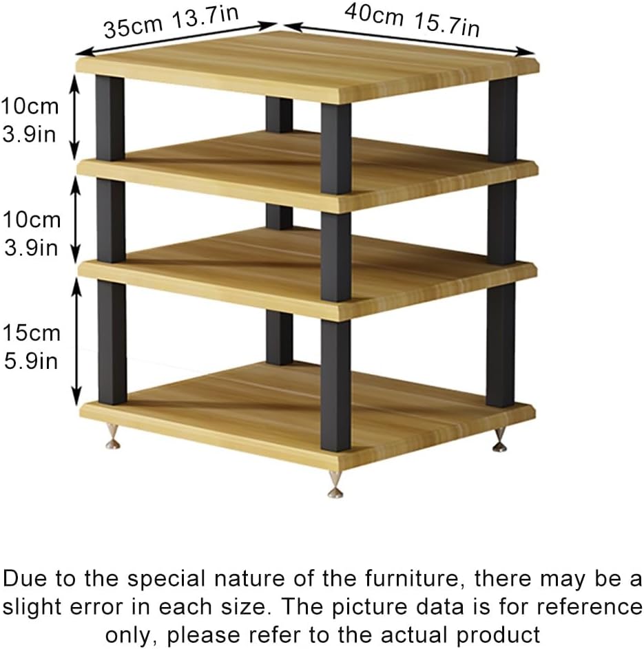 Stereo Cabinet Media Shelf - Sturdy Modern Audio-Video Stand with Ample Storage for Home