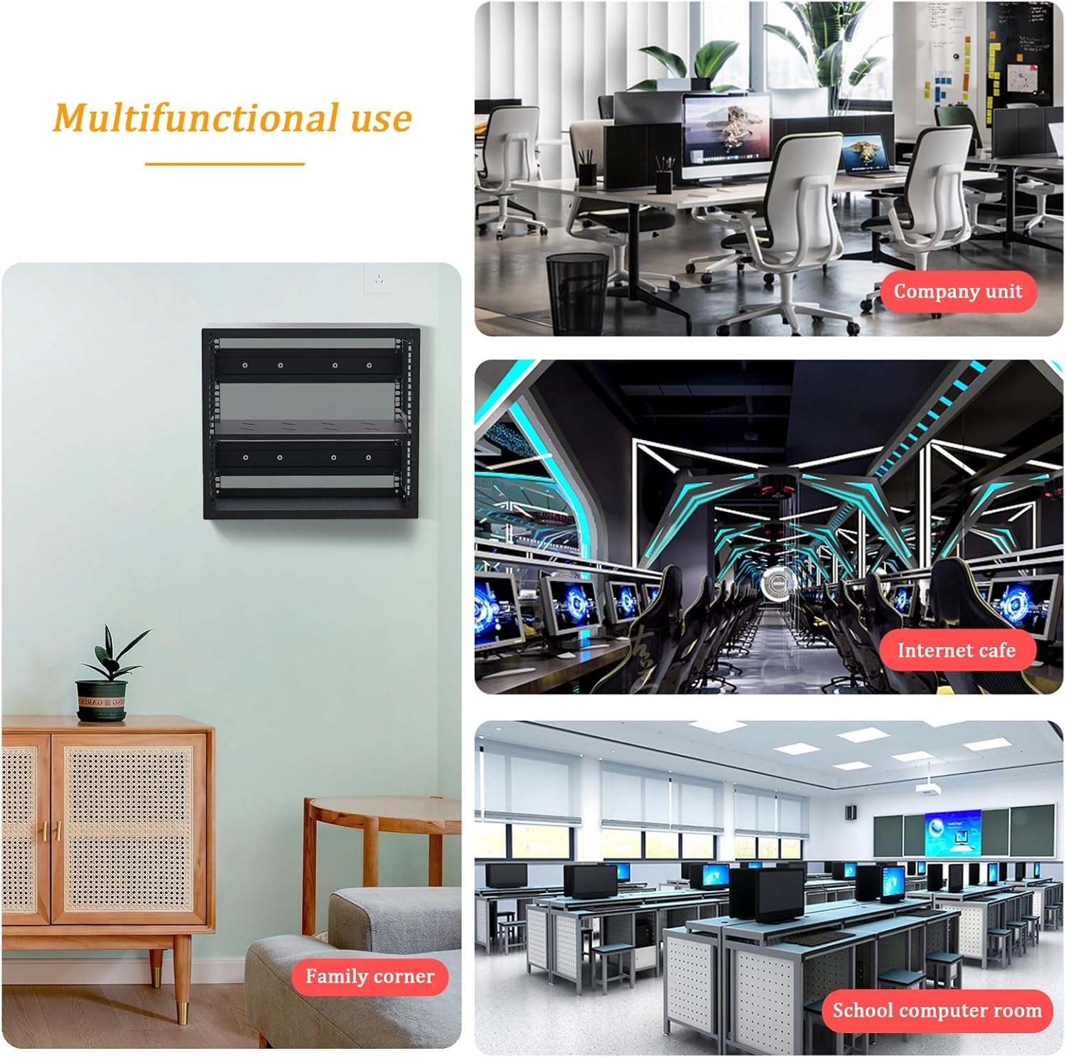 JIAOCKJIAO Wall Mounted AV Media Stand