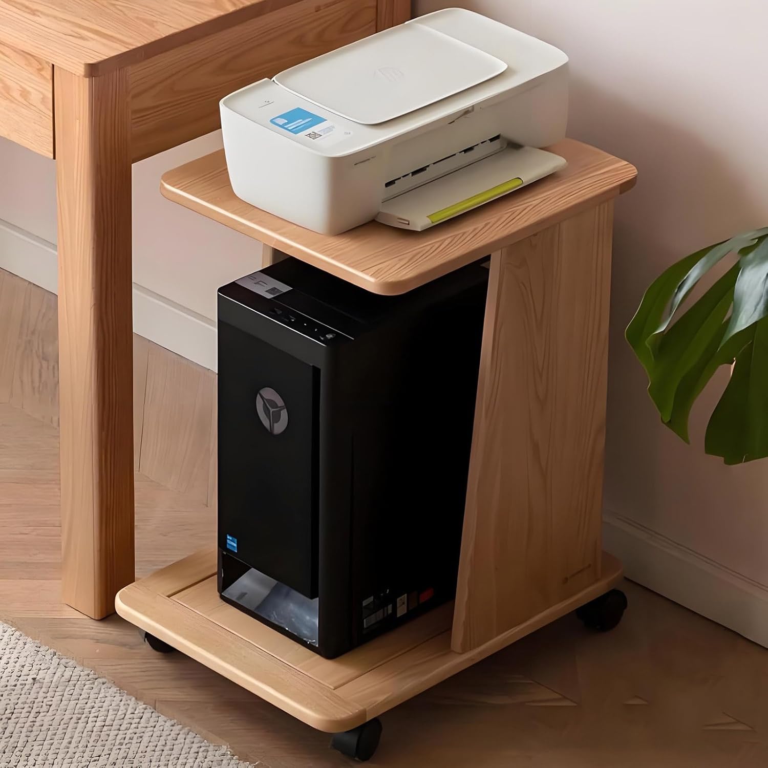 Wood AV Cabinet Audio Rack With universal wheel