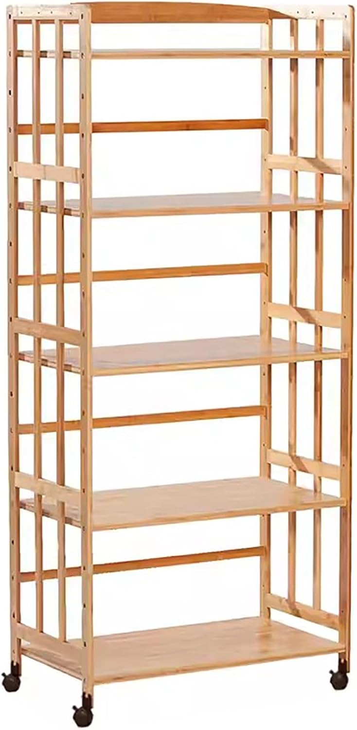 Media Stand Corner Shelf Adjustable Height with Wheels