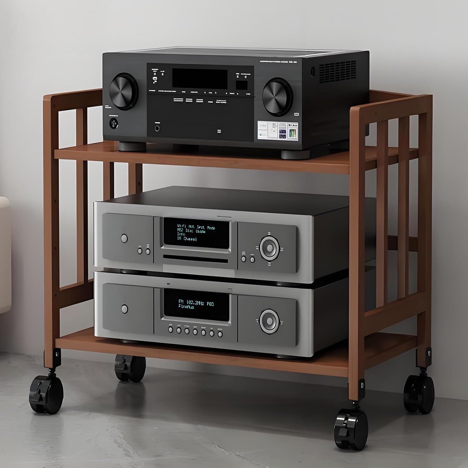 2/3 Tiers AV Media Stand Corner Shelf