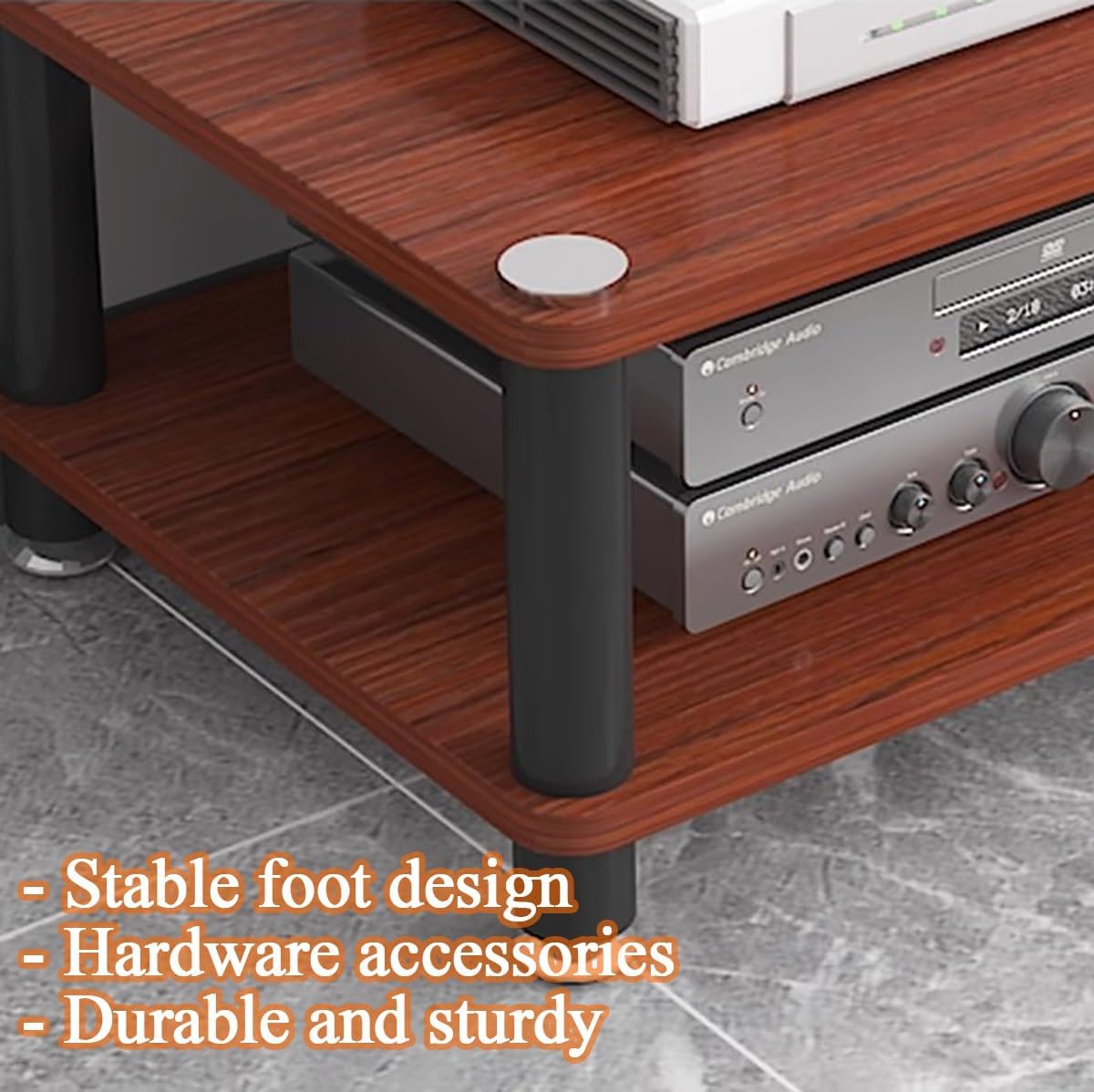 4 Tier Audio Video Equipment Rack Stereo Component Console Stand Media Cabinet