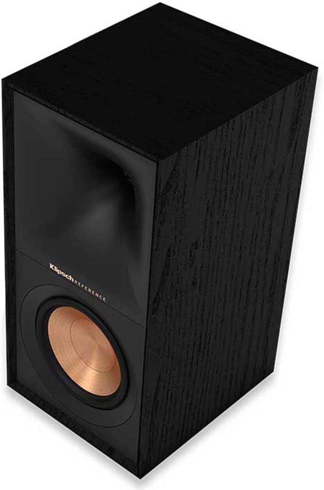 Klipsch Reference Next-Generation R-50M Horn-Loaded Bookshelf Speakers with 5.25 Spun-Copper Woofers for Best-in-Class Home Theater Sound in Black