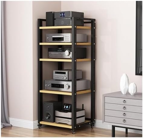 Modern AV Media Stand with Adjustable Shelves