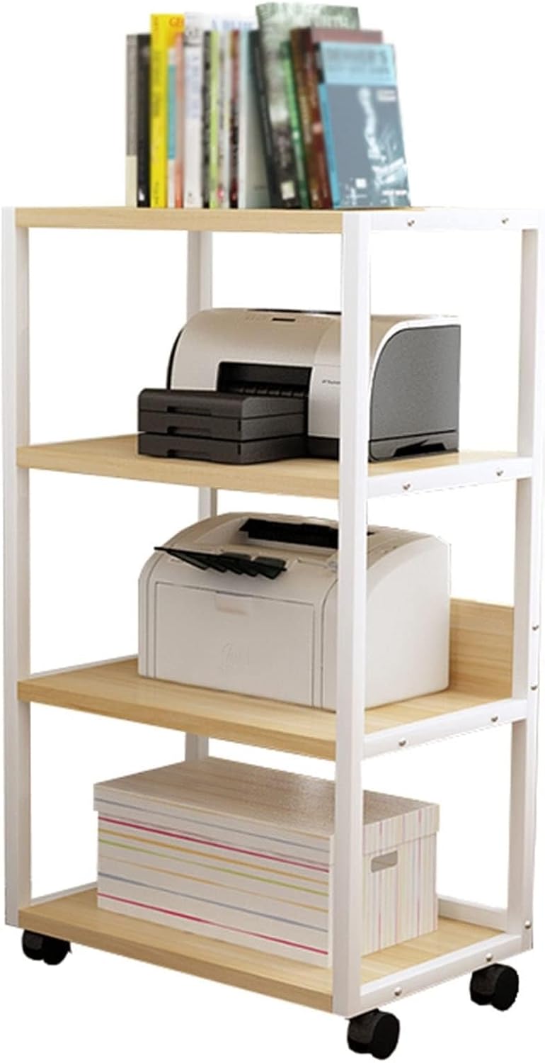 YLQFGUVWK Audio Video Media Stand Cabinet with 4 Shelves AV Media Stand Corner Stand Audio Rack Stand Tower Perfect for