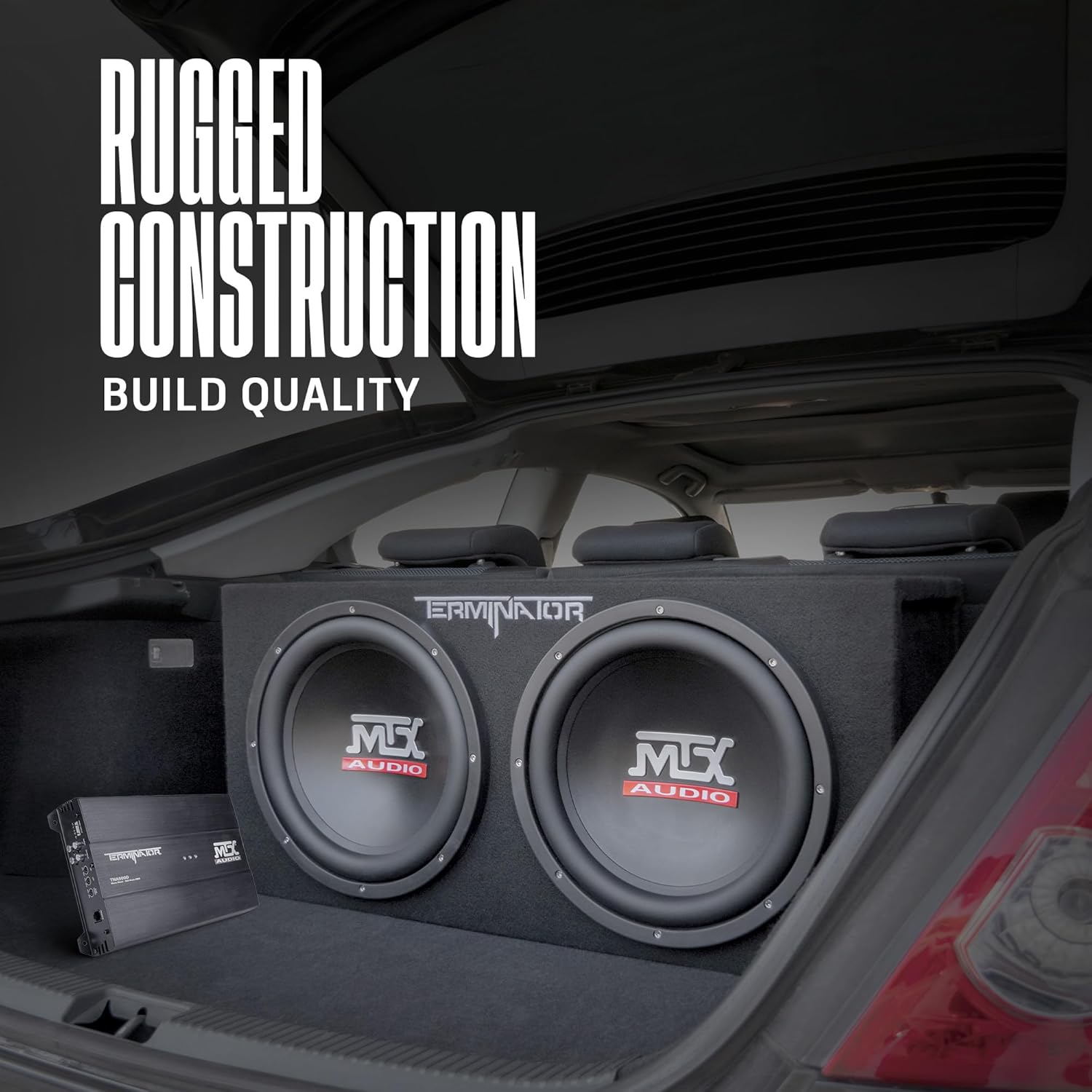 MTX TNP212DV 12-Inch 2000-Watt Dual Loaded Vented Subwoofer Enclosure with Amplifier