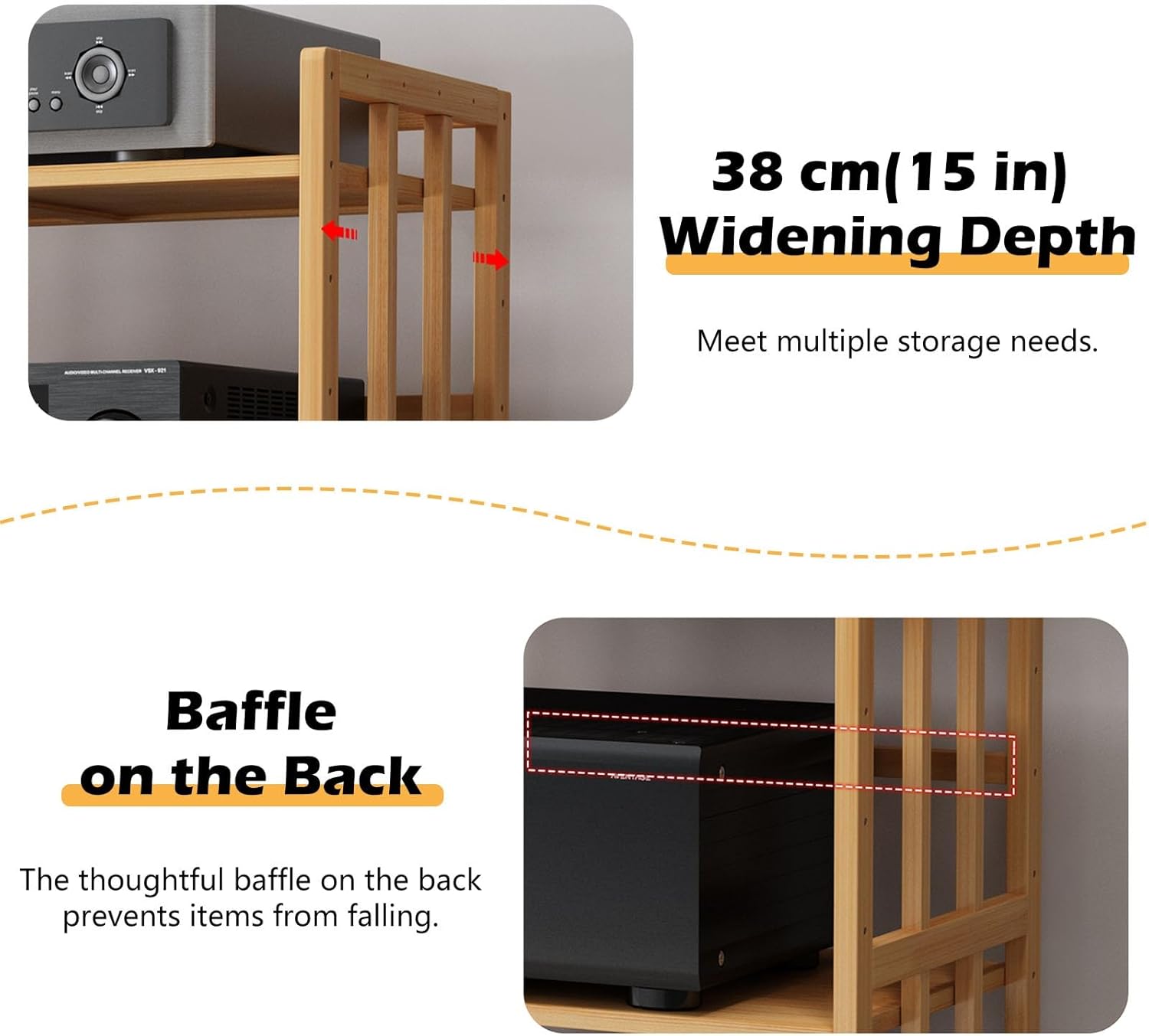 RENLXFI Audio Rack Stereo Cabinet