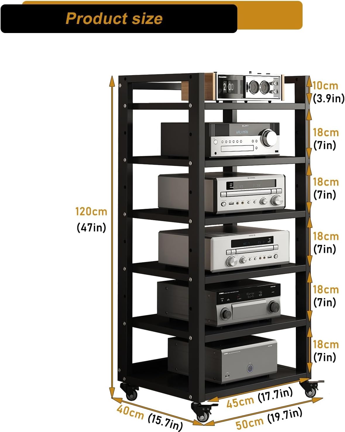 XEOKXOIT 6 Tier AV Media Stand