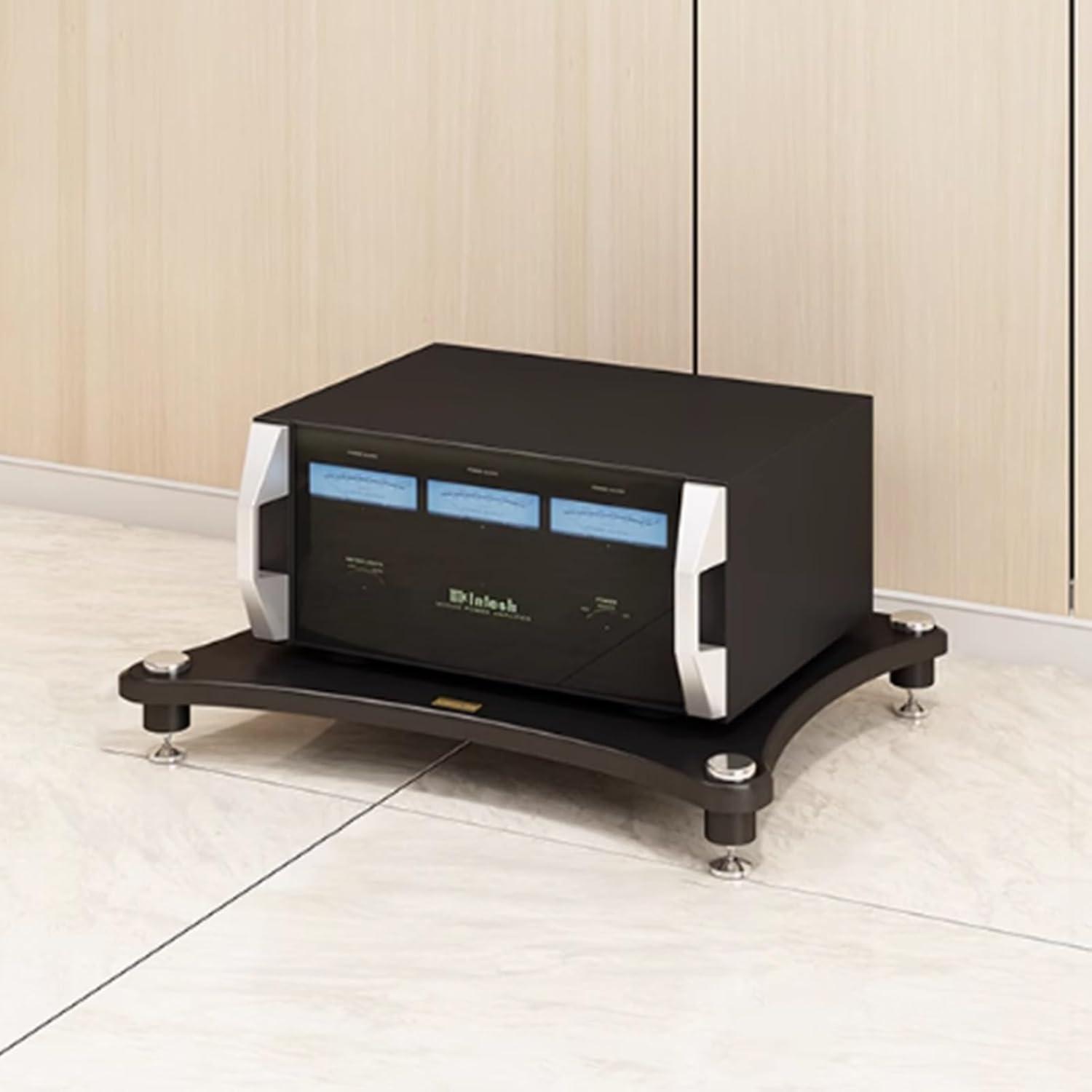 UrbanUp Audio Cabinet Rack 1-4 Tier Capacity Equipment Holders for Living Room