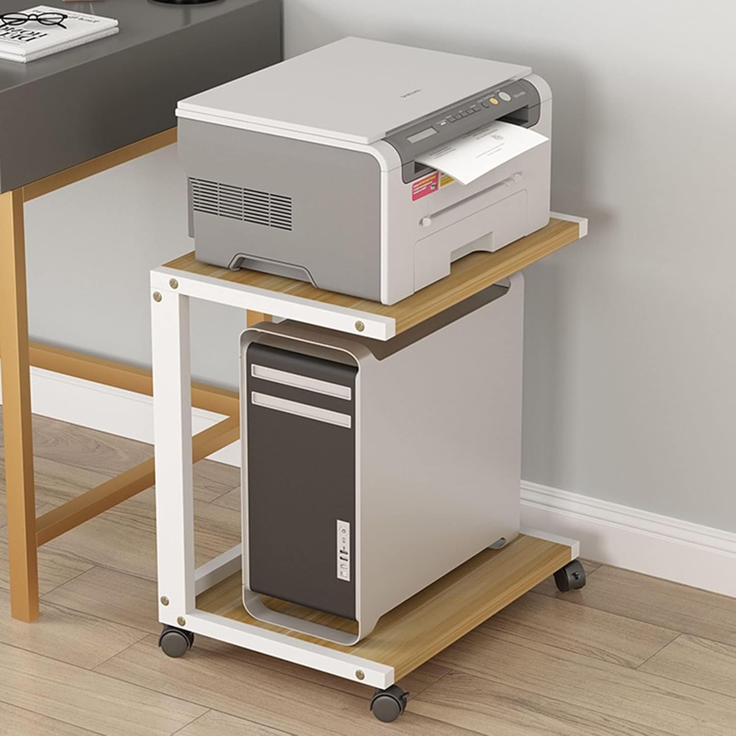 YLQFGUVWK 2-Tier Media Storage Cabinet Open Audio Stand Floor Standing Multifunctional Rack Cabinet for Home/Office/Audio Video/DJ/Theatre (Color : Style-2