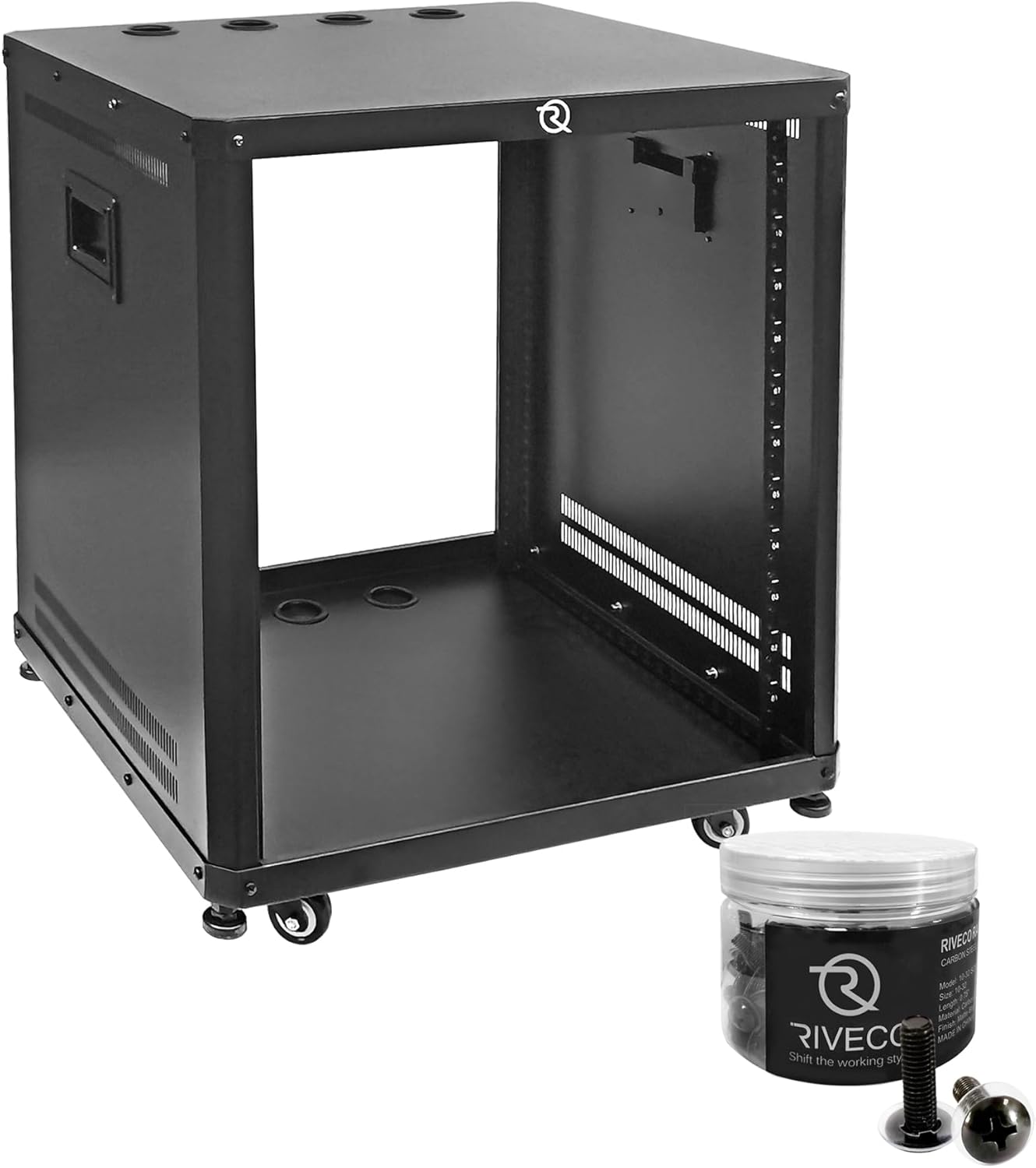 RIVECO 12U Network & Stereo Rack with Caster Wheels