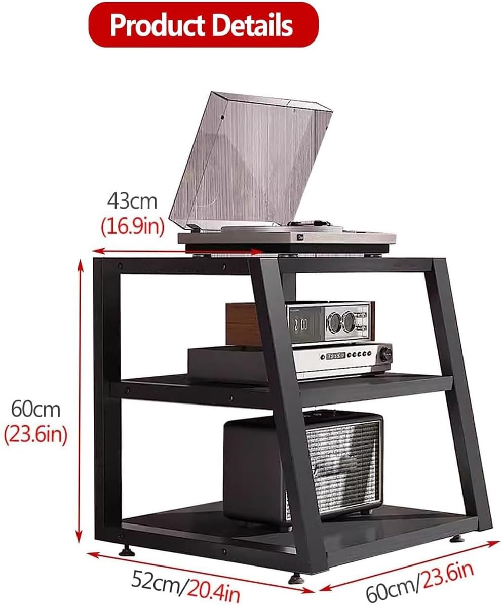 XingLi 60cm Tall AV Media Stand for Audio Video Components