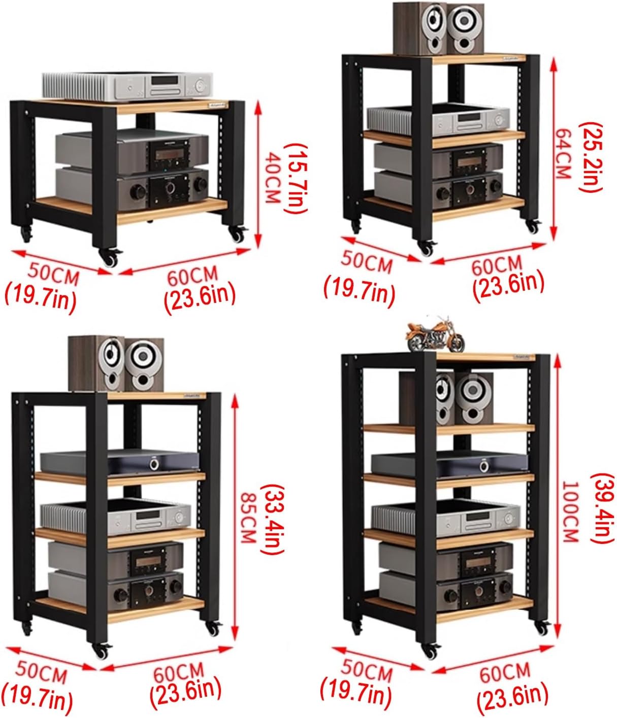 XDOPIRRS Rack Audio Tower Media Shelf
