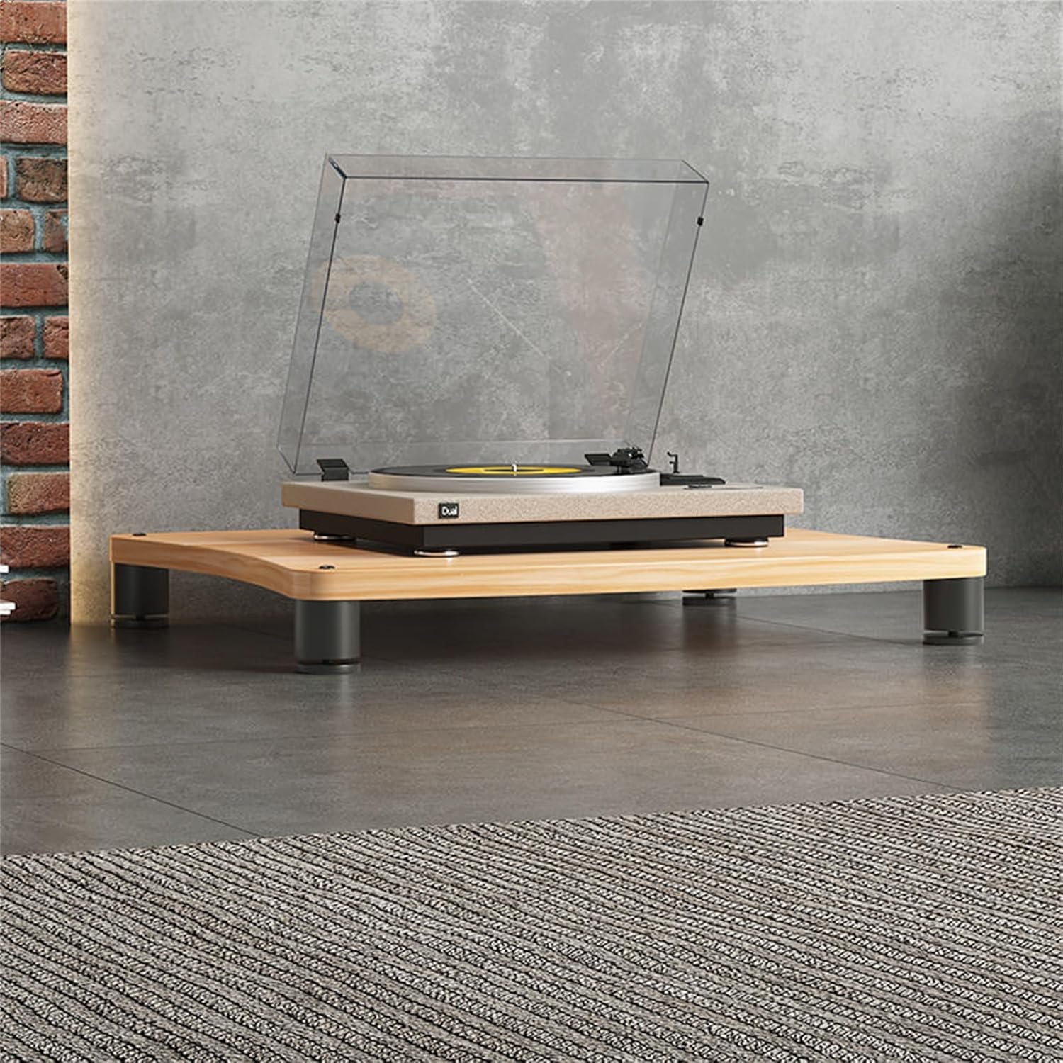 Audio Rack Tower - 1 Tier AV Media Stand with Shelves