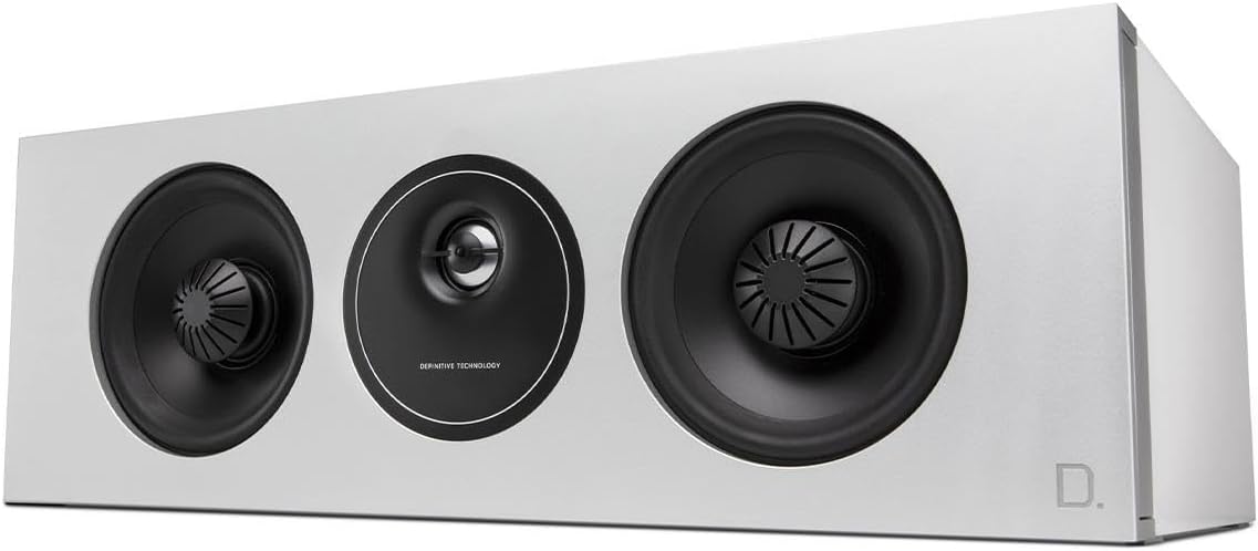 Definitive Technology Demand Series D5c 2-Way Center Channel Speaker | Superior Vocal Reproduction for Music & Movies | White