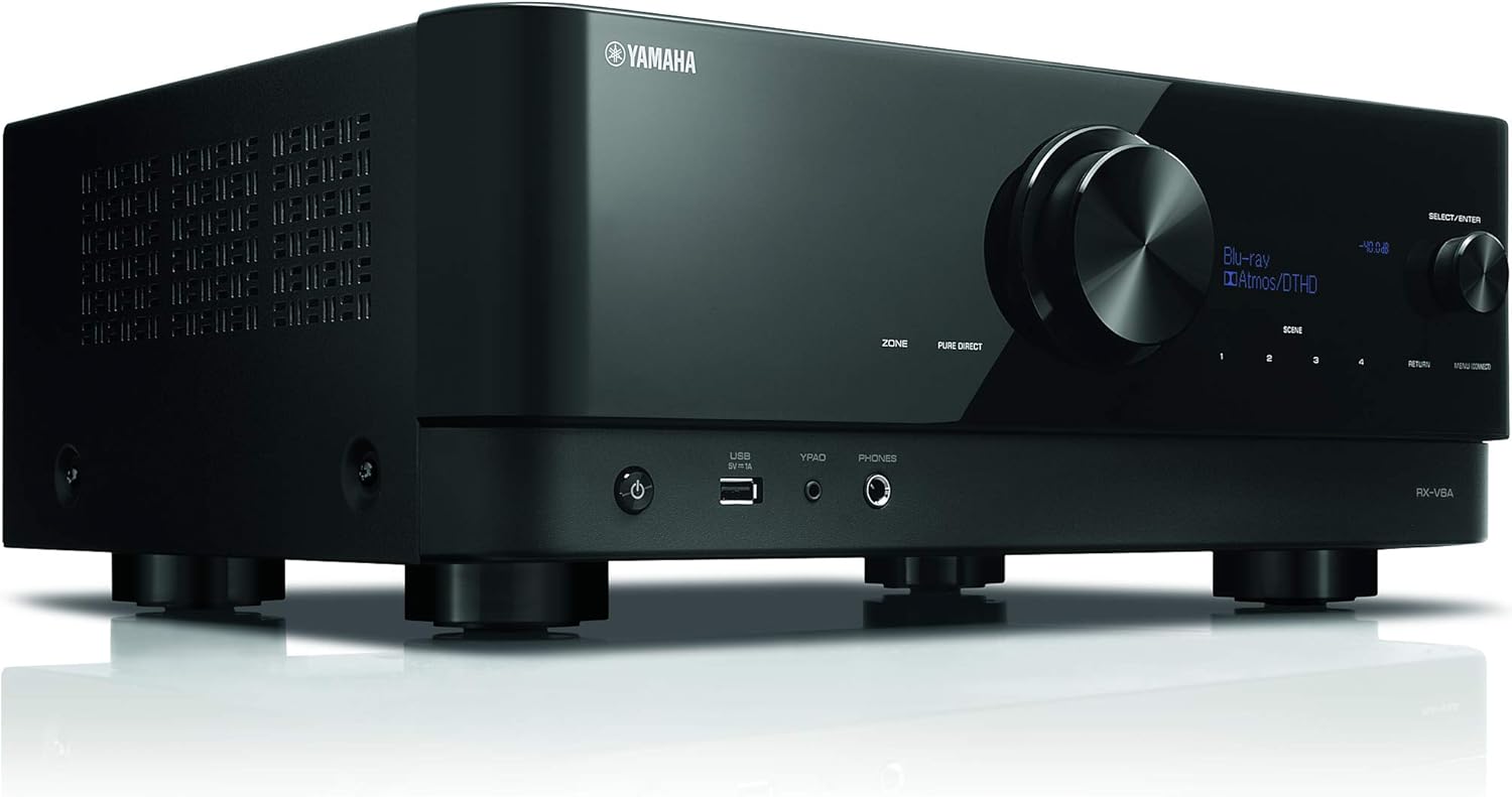 Yamaha RXV6ABL-RB 7.2-Ch. 100 Watt AV Receiver with Bluetooth