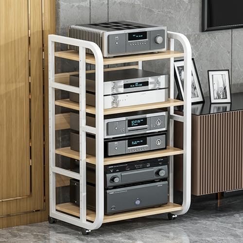 27 35 43 Inch Tall Stereo Stands 3/4/5 Shelf for Living Room