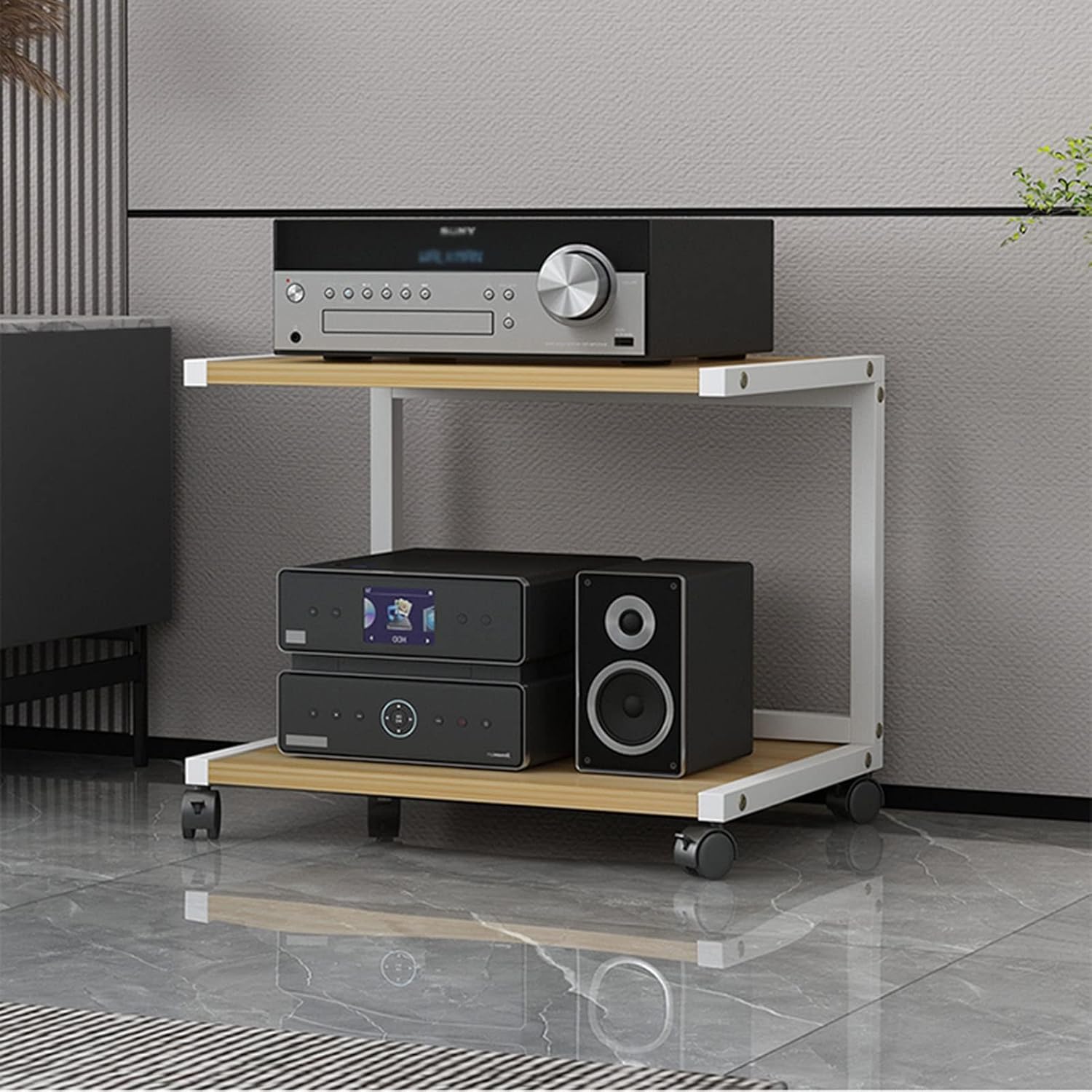 AErosx Audio-Video Media Stand with Wheel