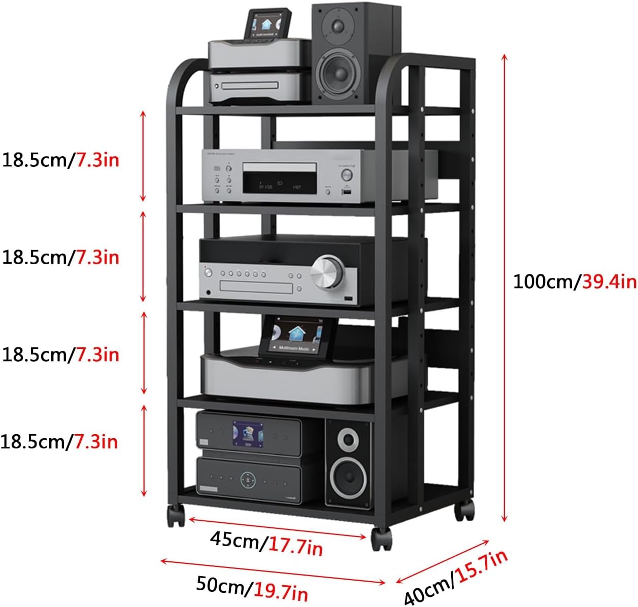 5-Tiers AV Media Stand
