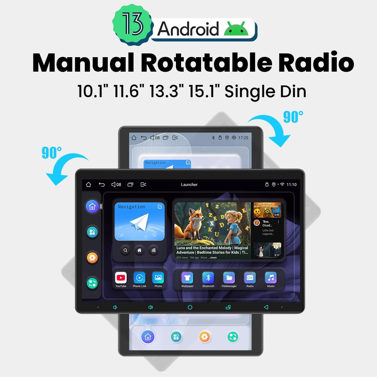 JOYING Car Stereo 11.6 Inch Single Din Touchscreen Radio with CarPlay & Android Auto