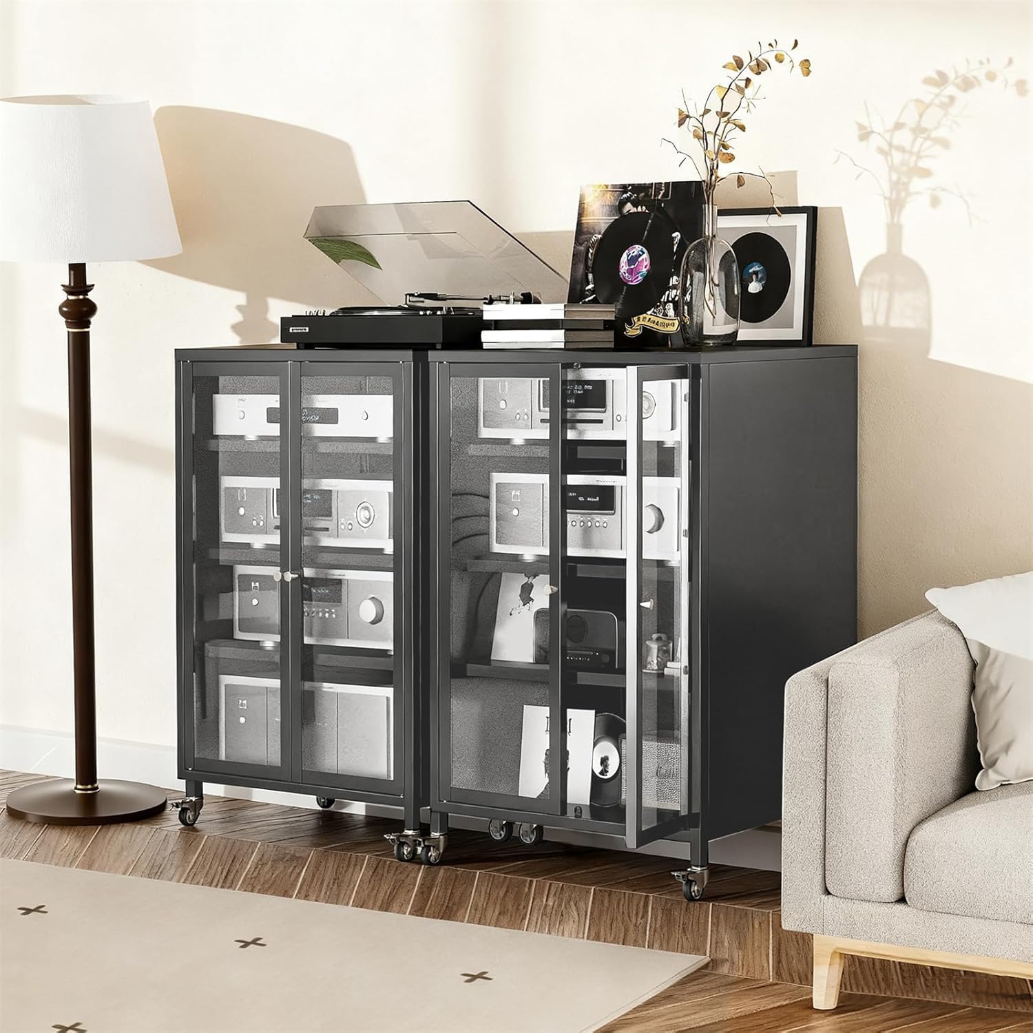KRIPOWA Heavy Duty Media Storage Cabinet