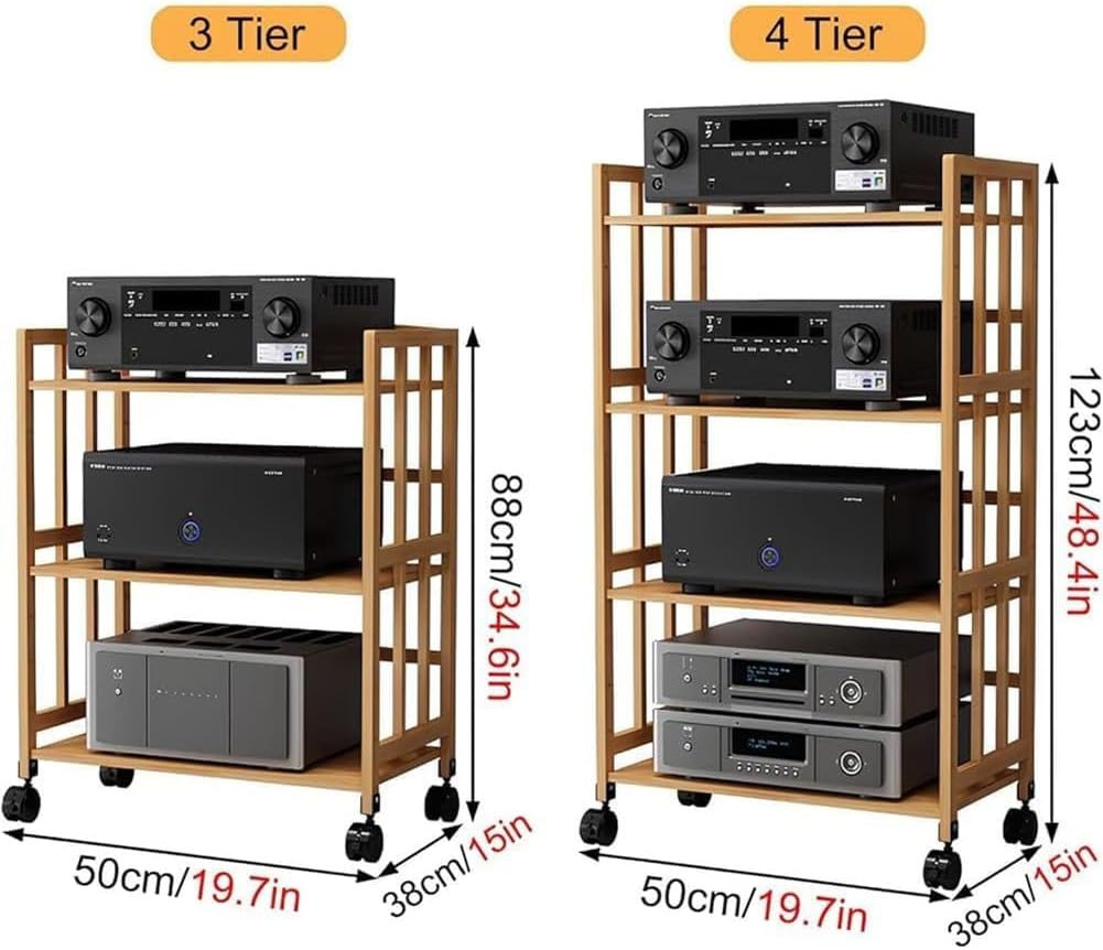 Etlegor Audio Rack Cabinet with Adjustable Shelf