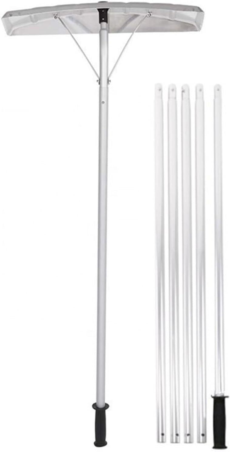 Aluminum Extension Pole Lightweight Roof Snow Shovel Rake Reach Outdoor Snow Removal Tools Snow Shovel Scraper Rake