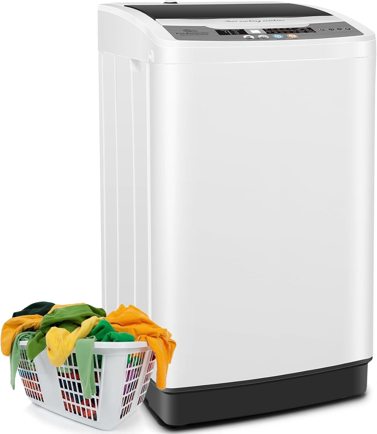 Nictemaw Portable Washing Machine 20Lbs Portable Washer Machine with Drain Pump, 2.8 Cu.ft Washer and Dryer Combo with 10 Programs 8 Water Levels Compact Laundry Washer for Apartments, Home, RV