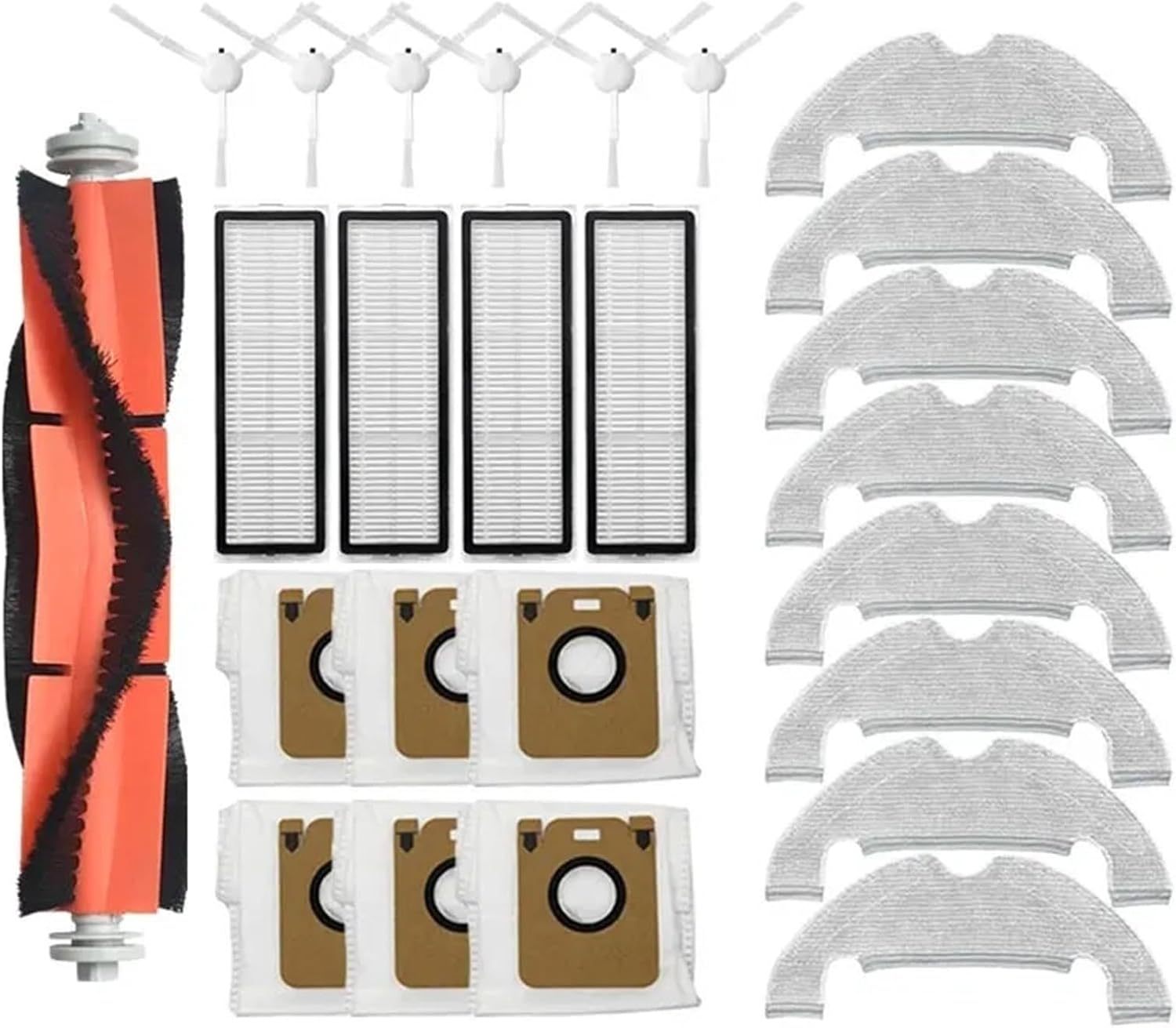 Compatible For Dreame Bot D10 Plus RLS3D Robot Vacuum 5-in-1 Maintenance Kit With HEPA Filter(Gray)
