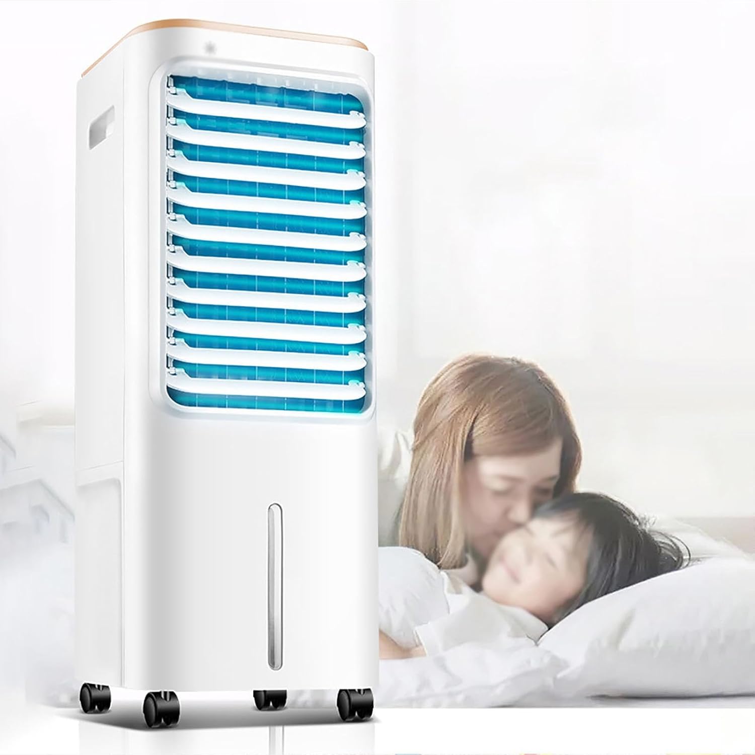 Portable Air Cooling Fan, Dual Water Tank Cooling Fans, 12L Large Capacity, Cold Fan Multiple Filters for Home and Mall