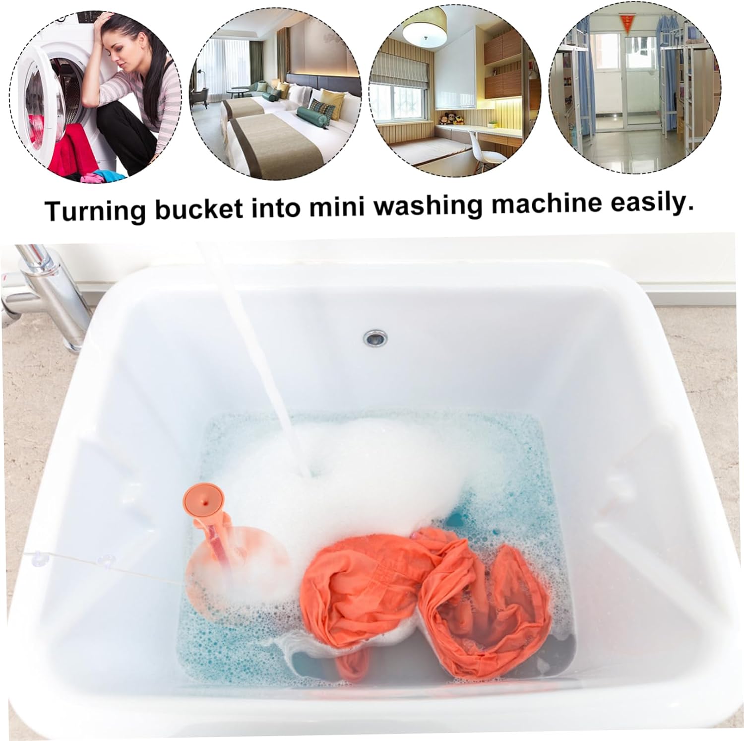 Artibetter 360degree Portable Washing Machine Sonic Washer Washer Eco-friendly Usb Power Easy to Use