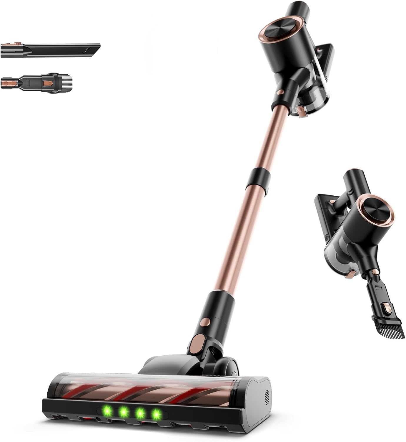 KIKETECH Cordless Vacuum Cleaner with Self-Standing, Lightweight Powerful Suction Vacuum,LED Screen Stick Vacuum Cleaners for Home, for Pet Hair, Carpets, Hardwood Floors H20
