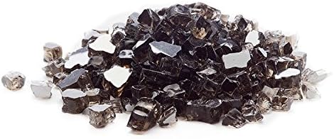 One Stop Outdoor (40 Pounds) 1/2 inch Premium Bronze Reflective Bulk Fire Glass, Tempered for Fire Pit & Fireplace (Bronze)