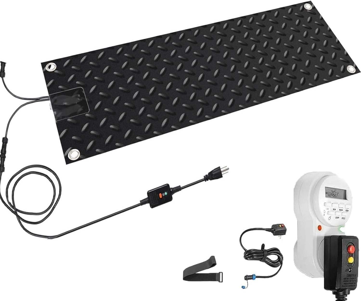 Heated Snow Melting Mats with Timer, 1/2/3/4/5 Pcs for Stairs,Heated Snow Melting Mats Outdoor with Timer,Heated Snow Melting Mats Driveway,Snow Melting Walkway Mat for Winter Snow(1 Pcs,12x36