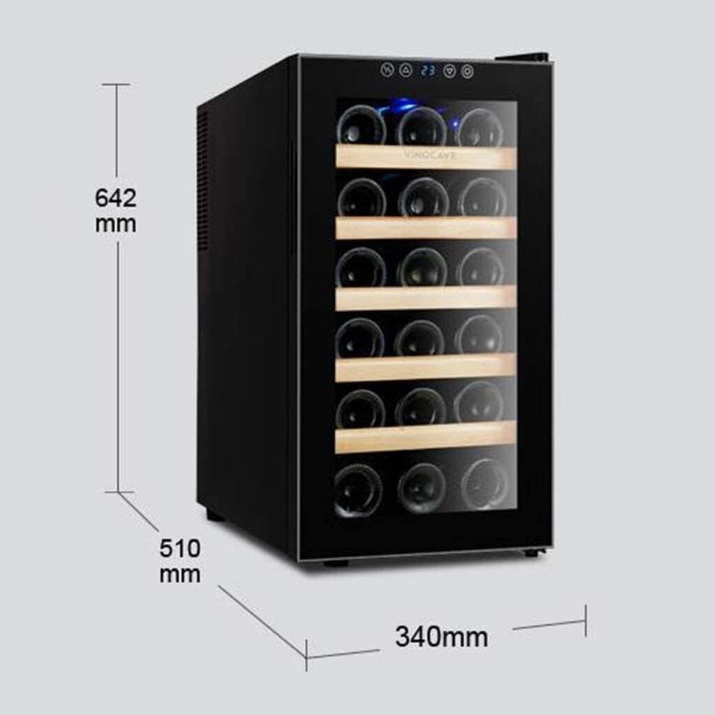 Wine Cooler Refrigerator, 34L Electronic Home Ice Bar, Embedded Beverage Cooler, Adjustable Temperature, Quiet Operation, (Black, 34 * 51 * 62.4cm)