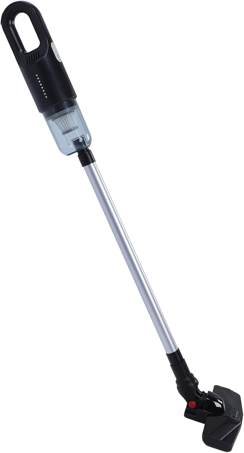 Focket Cordless Vacuum Cleaner, Powerful Efficient 2 Gear Multifunctional Vacuum Cleaner for Hard Floors (Black)