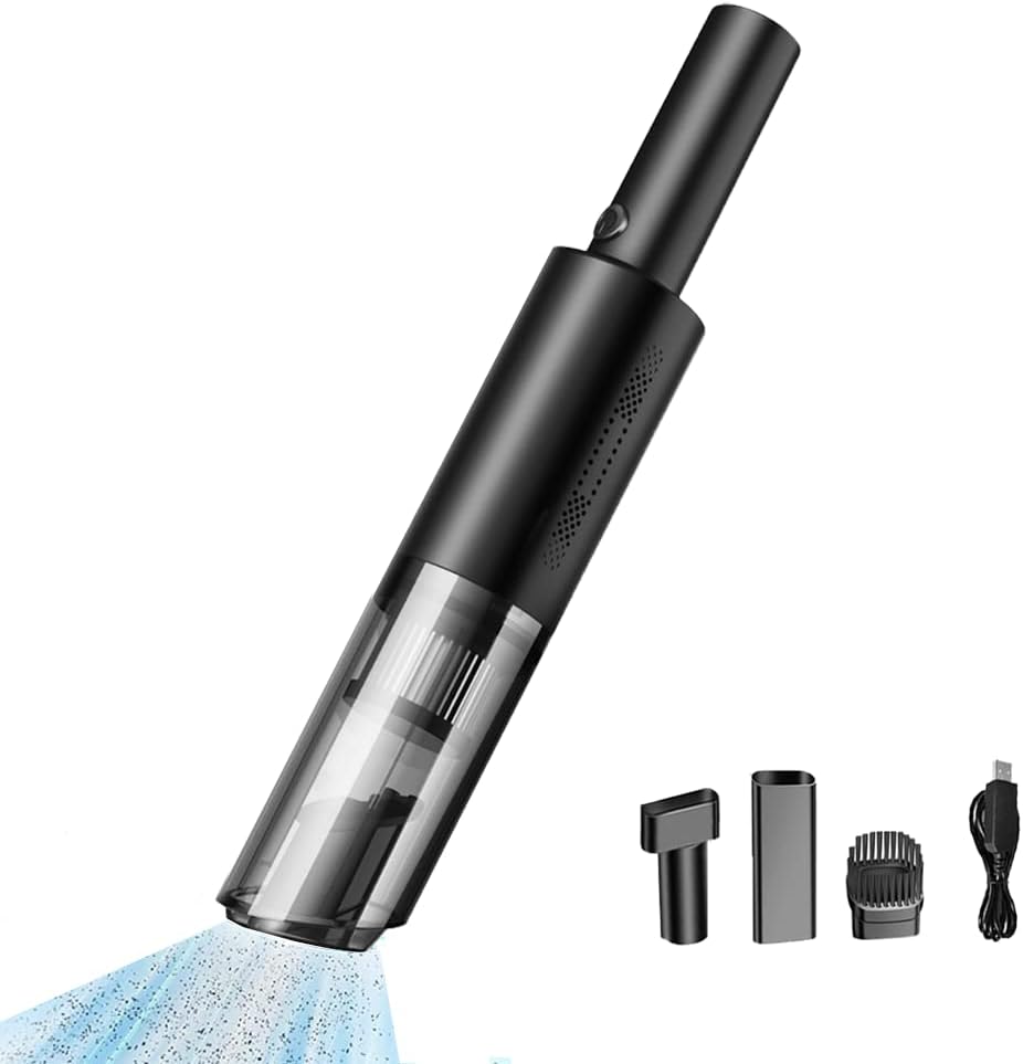 Gerrit Mini Vacuum, Portable Handheld Vacuum Cleaner Cordless, Small Hand Held Rechargeable Car Vacuum with High Power Suction Cleaning for Home Car Pet Hair, As Shown in the Figure