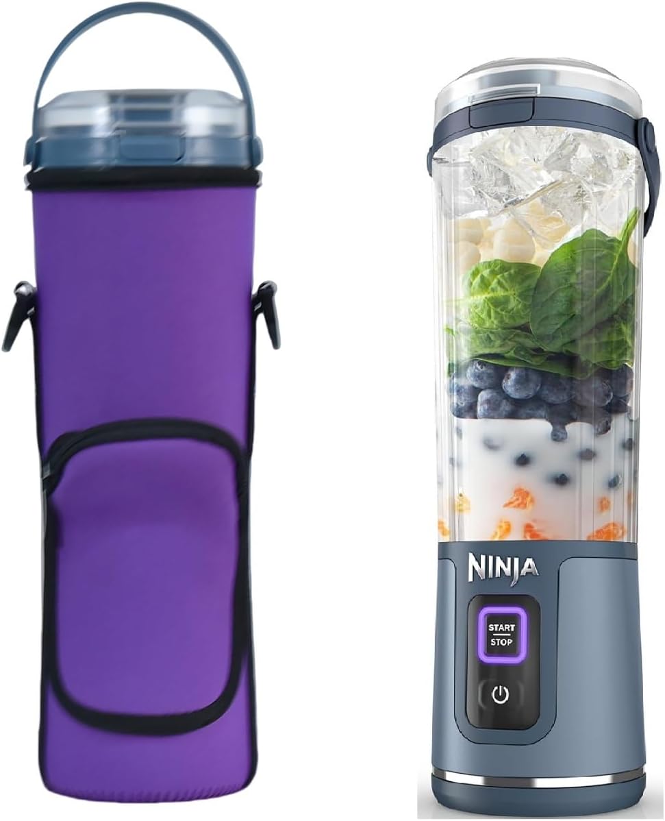 AF-WAN Portable Blender Carry Storage Bag sleeve with Shoulder Strap for Ninja BC151NV/BC51NV/BC151BK/BC151CR/BC151EM/BC151PR/BC151WH 18oz Blast Portable Blender (Purple)