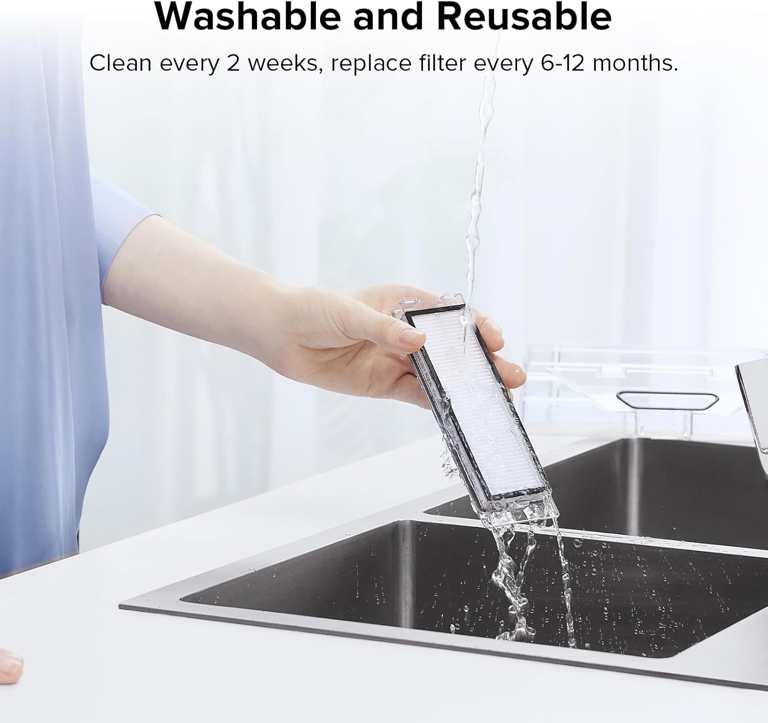 roborock Qrevo Slim Robot Vacuum and Mop with Washable Filter