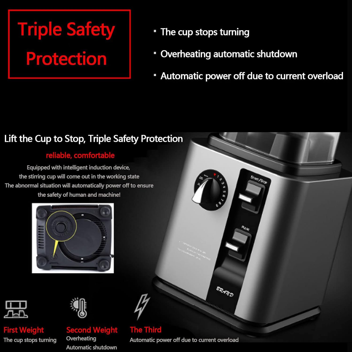 Smoothie Blender, 2200W Mixer Grinder with 30,000 RPM 9 Speeds, 2.2L Kitchen Blender for Smoothies, Juices, Coffee, Nuts, Spices silver