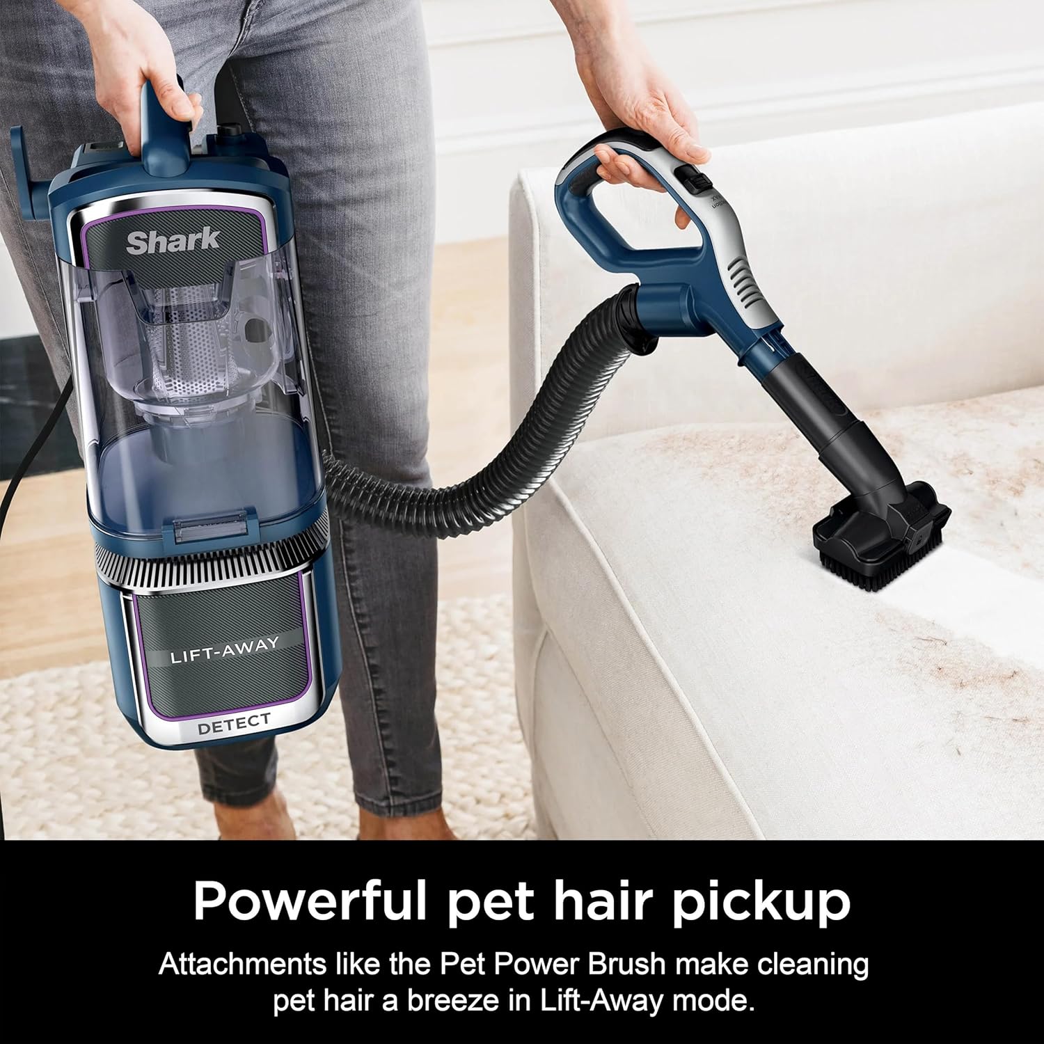 Shark Detect Performance Lift-Away Advanced Upright Vacuum with DuoClean, Odor Neutralizer & Anti-Allergen Technology, Direction Detect, LED Headlights, 3 Cleaning Tools (Renewed)