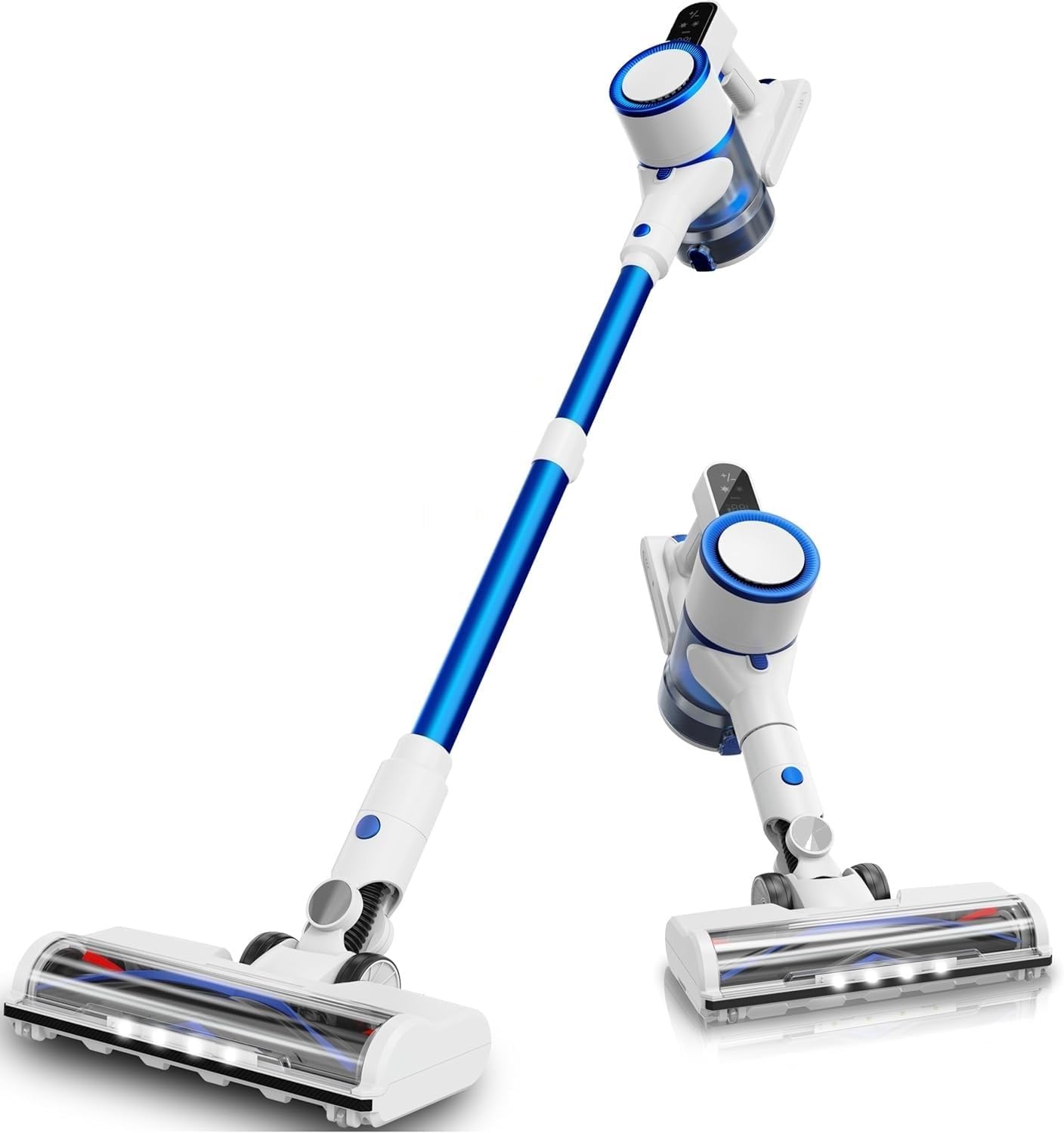 Cordless Vacuum Cleaner,450W/45kpa Powerful Suction,Rechargeable Battery, Up to 50 Mins Runtime,Anti-Tangle Brush,Smart LED Display, Lightweight Stick Vacuum for Home,Pet Hair