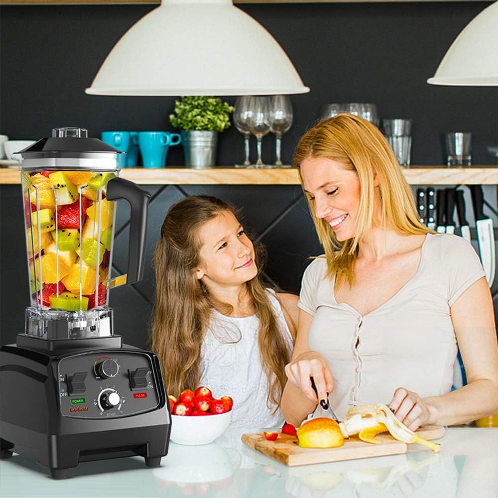 Professional Countertop Blender with 2200-Watt Base, Shakes and Smoothies Blender,Built-in Timer,High Power with 2L Jar