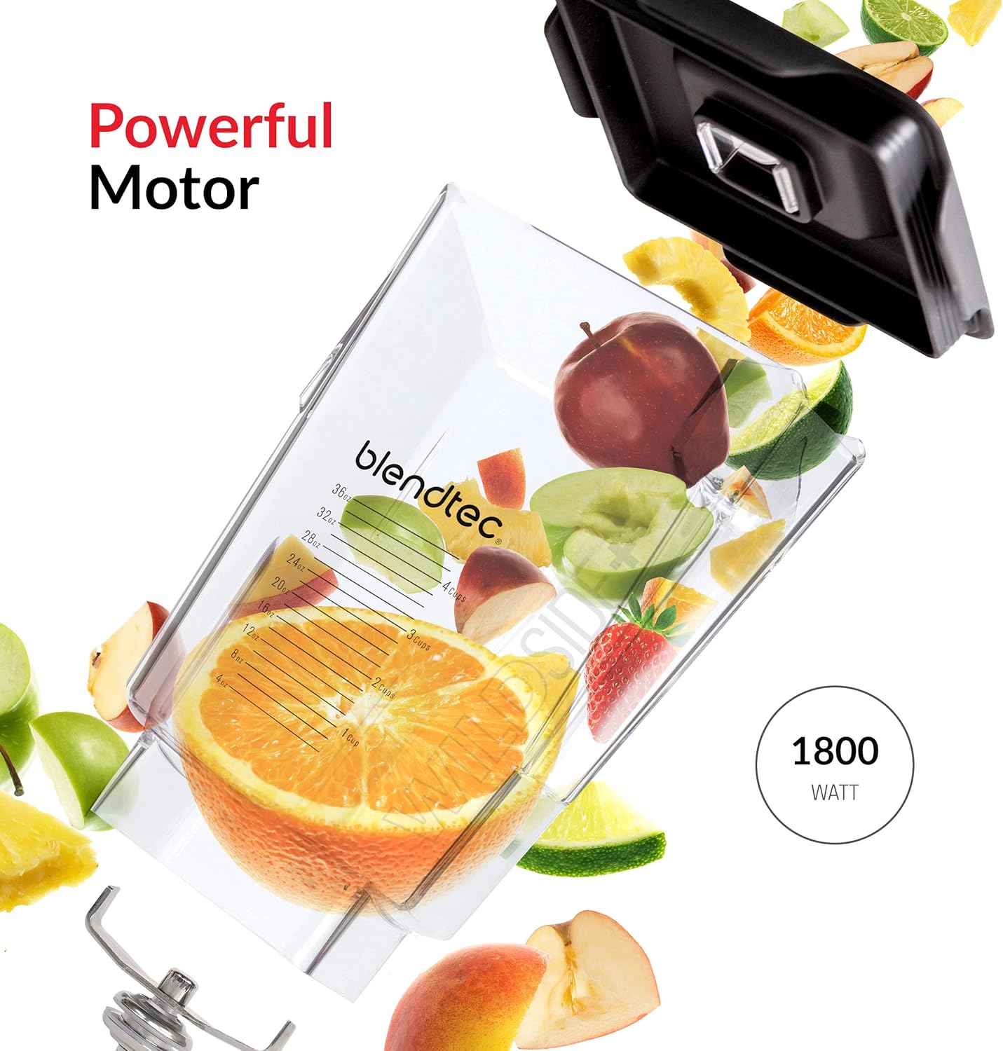 Blendtec Stealth 885 Commercial Blender, WildSide+ Jar, Blendtec Stealth Sound Enclosure, Strongest Commercial-Grade Power, Self-Cleaning, 42 Pre-programmed Cycles, Black