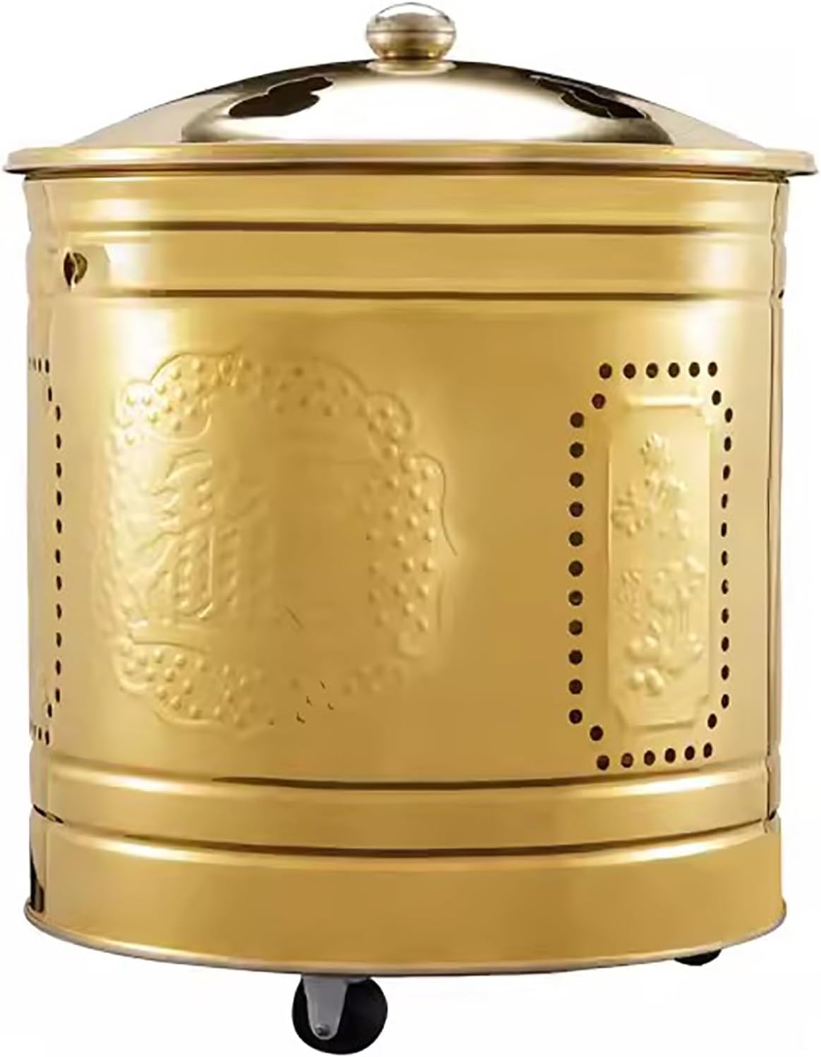 Incinerator Burn Barrel，Burn Barrel Fire Pit with Rollers - Yard Waste Incinerator for Leaf Trash, Garden Debris Outdoor Burning(XX-Large)