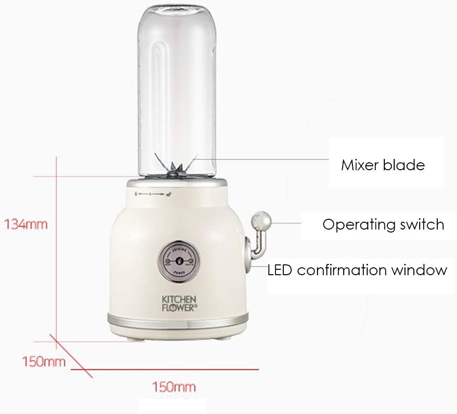 Retro Mini Blender Tritan BPA BPA Free Jar Smoothie Ice Crush Blender 600mL Capacity 220v Cream Color