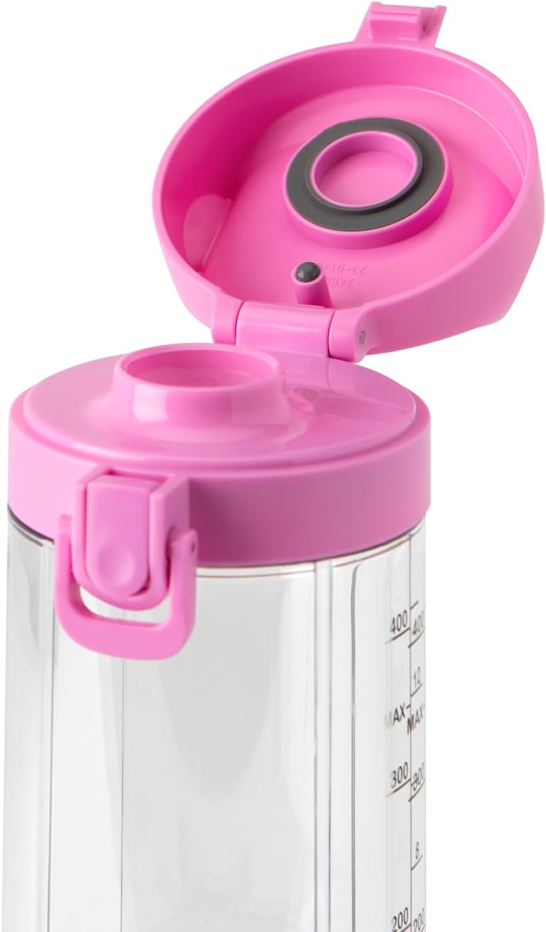 magic bullet Portable Blender MBPB50100FP Flamingo Pink and MBPB50100 Silver Bundle, 16 oz