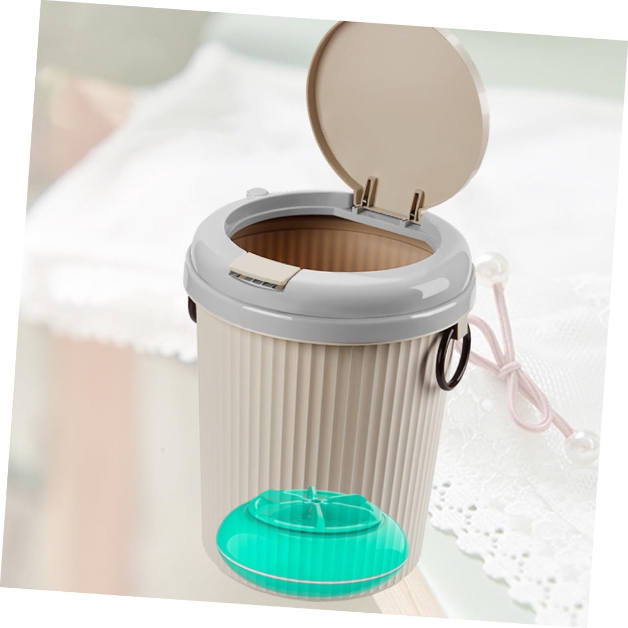 Portable Ultrasonic Washing Machine for Clothes Compact Desktop Turbine Washer Quick Clean Tool Low Noise and Sterilization Function for Home and Travel