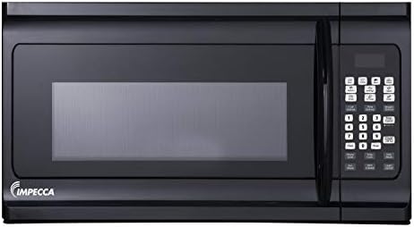 Impecca OM-1600K 1.6 cu. ft. Over-the-Range 30” Microwave Oven 1000 Watts, with Surface Light, 2 Speed Vent System, Touch-pad Controls, Digital Clock, Timer, LED Display and Child Lock, Black