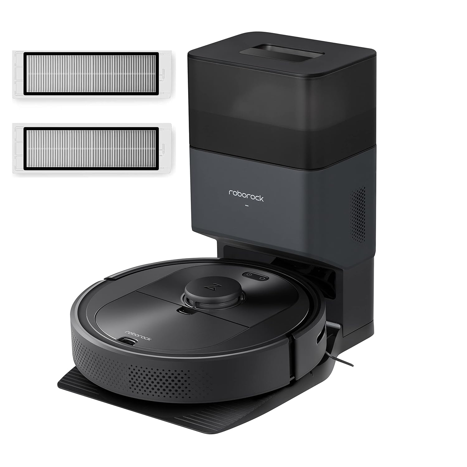 roborock Q5+ Robot Vacuum with Washable Filter(2 PCS) Bundle, Hands-Free Cleaning for up to 7 Weeks, 2700Pa Max Suction, 180mins Max Run-Time, Compatible with Alexa, Perfect for Pet Hair